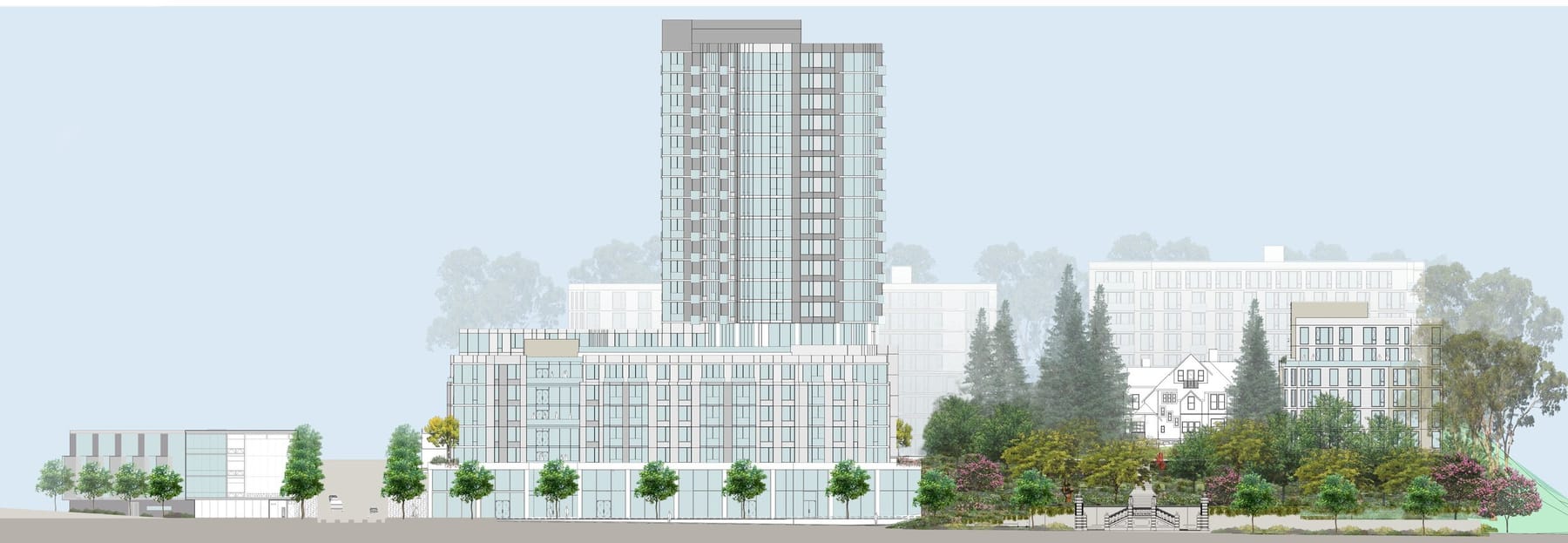 This was the original proposal for the CCA campus, as viewed from Broadway.